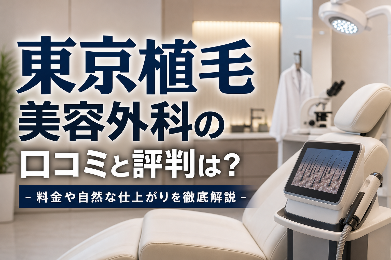 東京植毛美容外科の特徴と料金、施術方法について徹底解説