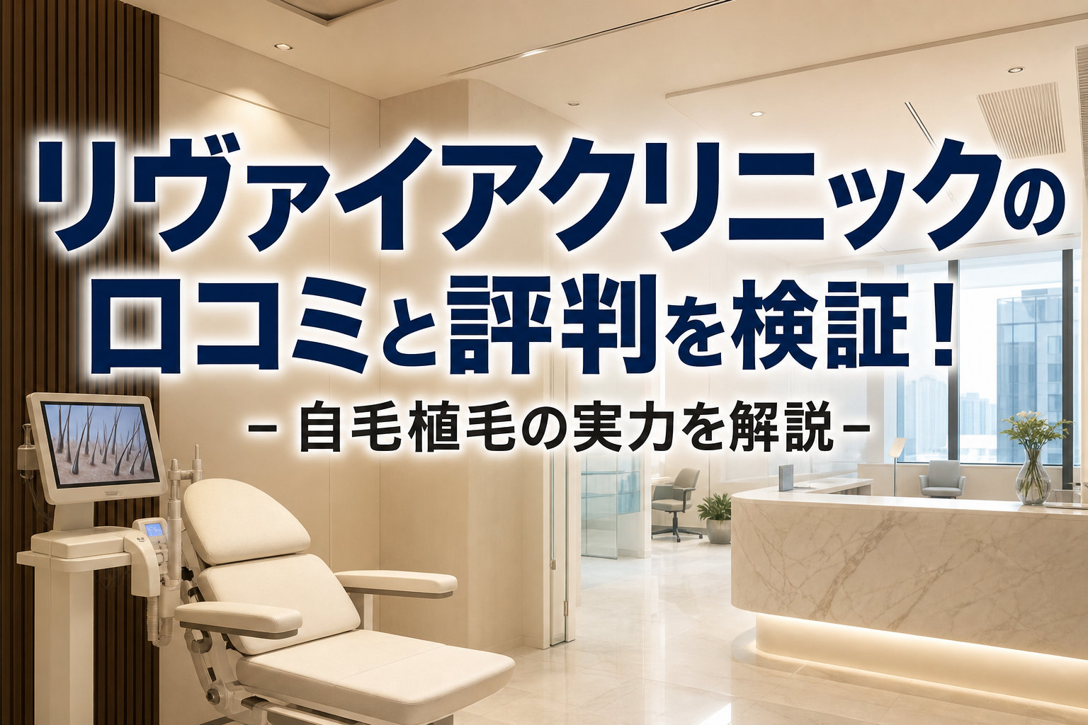 リヴァイアクリニックの口コミと評判を検証！自毛植毛の実力を解説