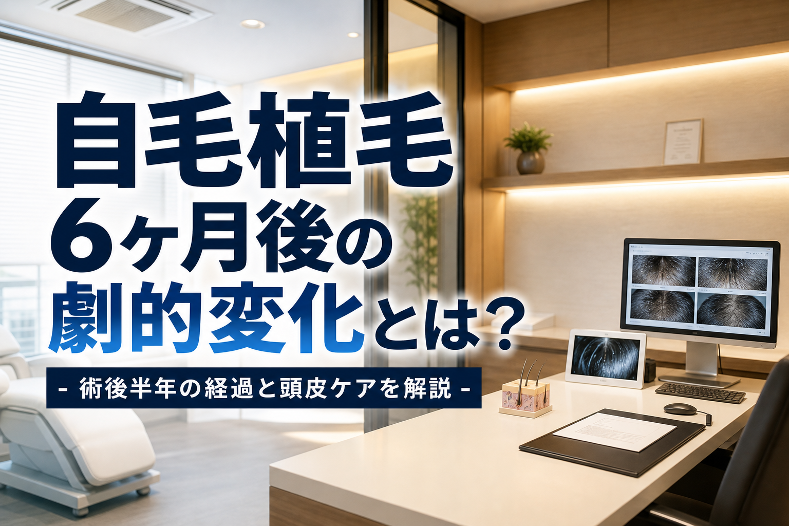 自毛植毛6ヶ月後の劇的変化とは？術後半年の経過と頭皮ケアを解説