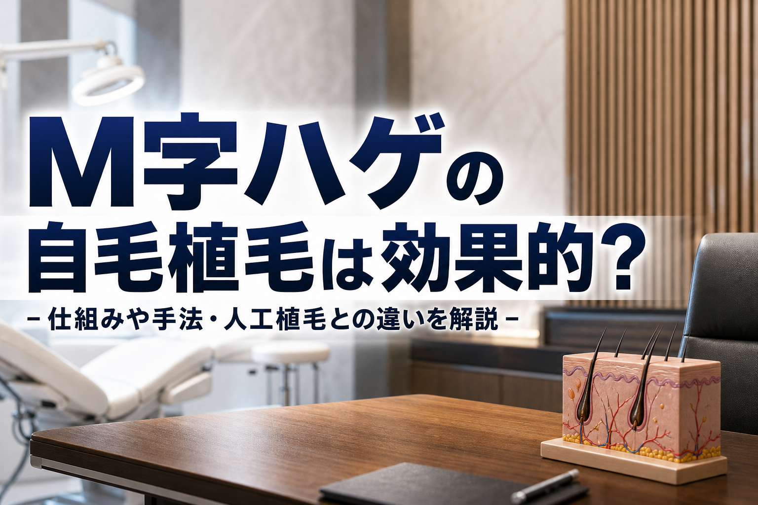 M字ハゲの自毛植毛は効果的?仕組みや手法・人工植毛との違いを解説