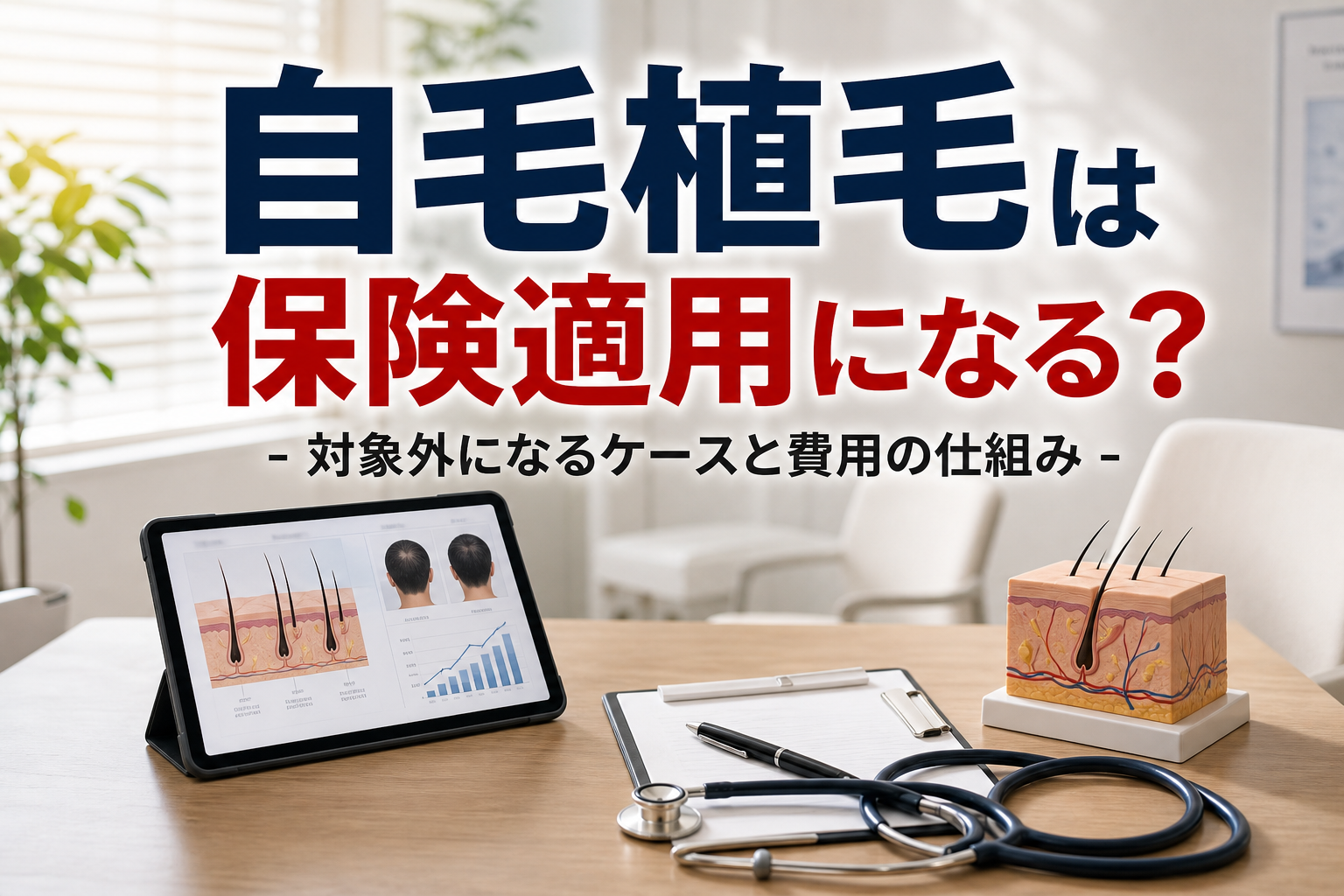自毛植毛は保険適用になる？対象外になるケースと費用の仕組み