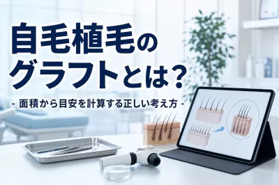 自毛植毛のグラフトとは？面積から目安を計算する正しい考え方