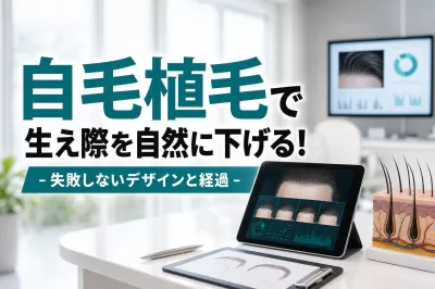 自毛植毛で生え際を自然に下げる！失敗しないデザインと経過