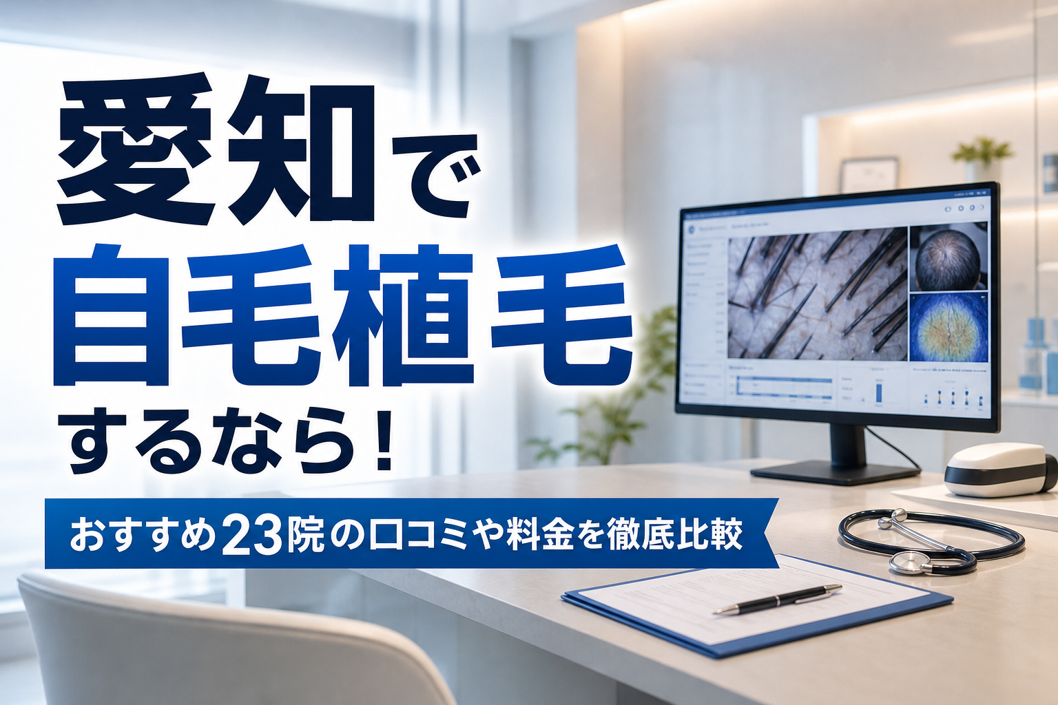 愛知で自毛植毛するなら!おすすめ23院の口コミや料金を徹底比較