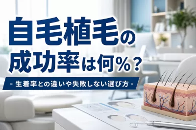 自毛植毛の成功率は何％？生着率との違いや失敗しない選び方
