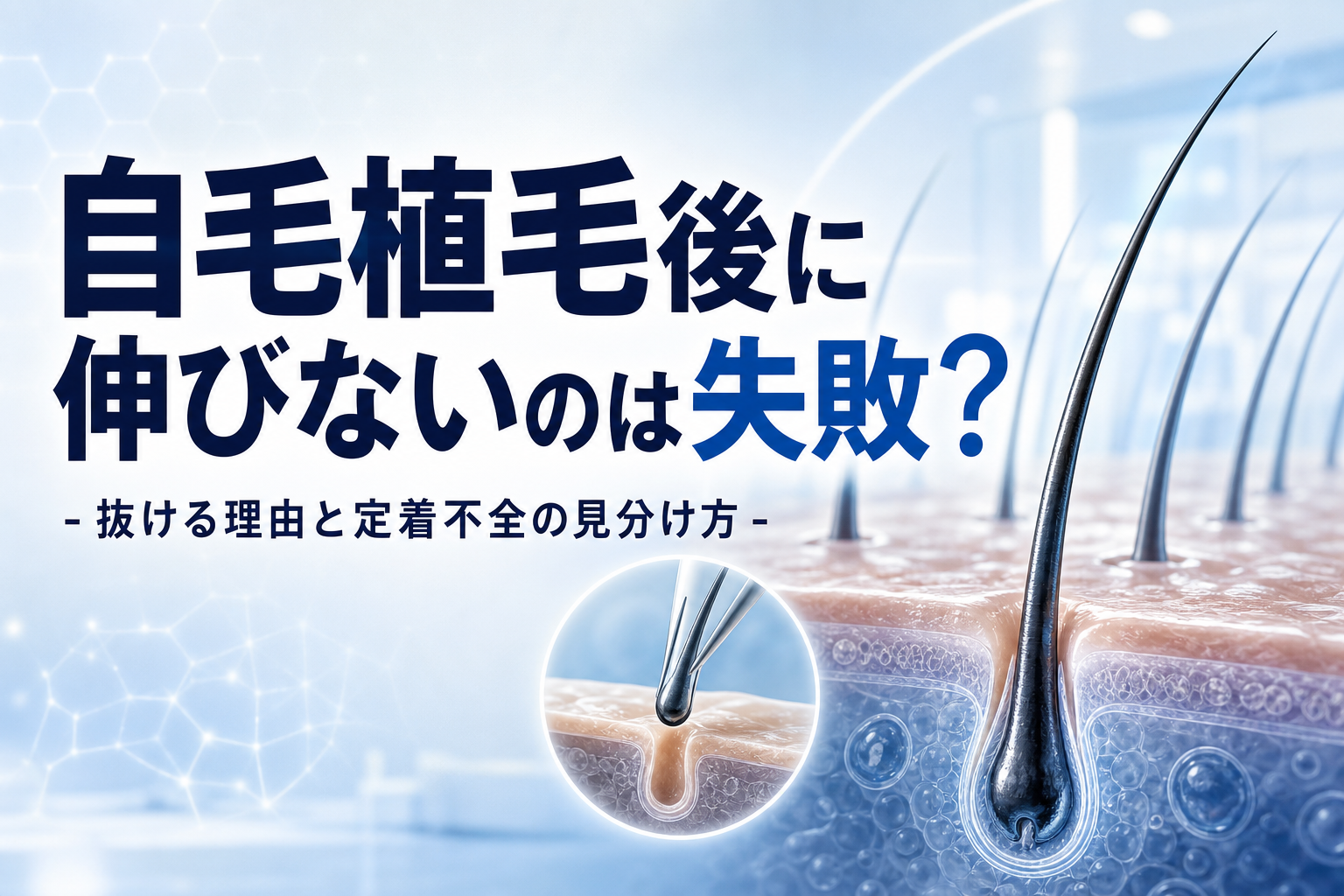 自毛植毛後に伸びないのは失敗？抜ける理由と定着不全の見分け方
