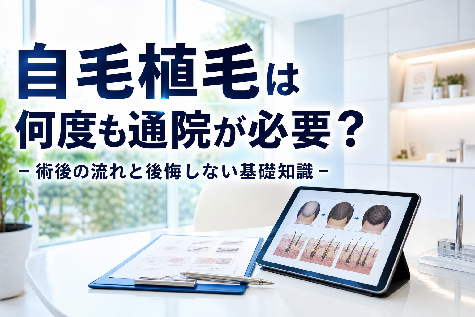 自毛植毛は何度も通院が必要？術後の流れと後悔しない基礎知識