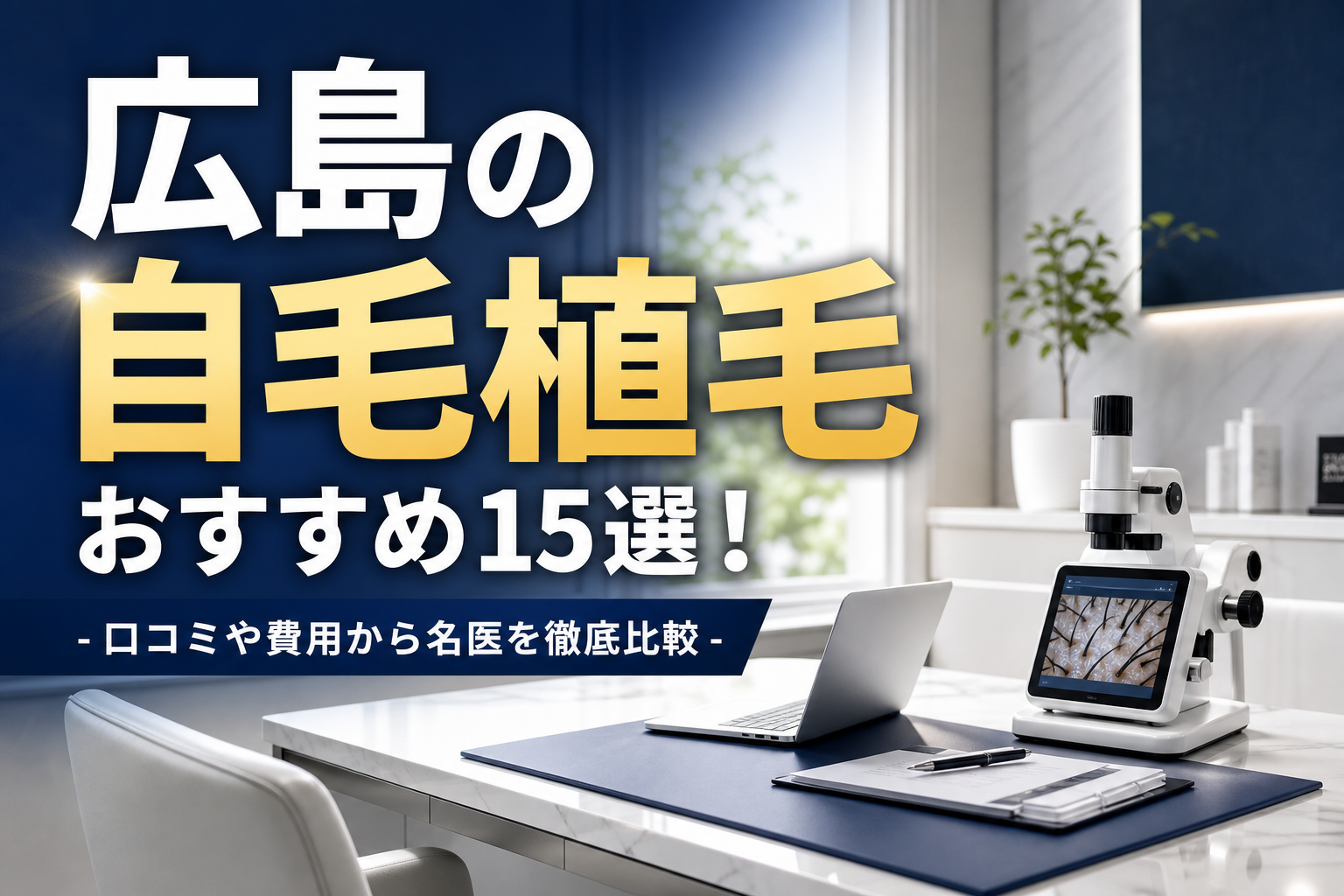 広島の自毛植毛おすすめ15選！口コミや費用から名医を徹底比較