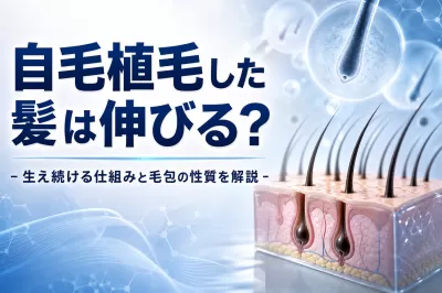 自毛植毛した髪は伸びる？生え続ける仕組みと毛包の性質を解説