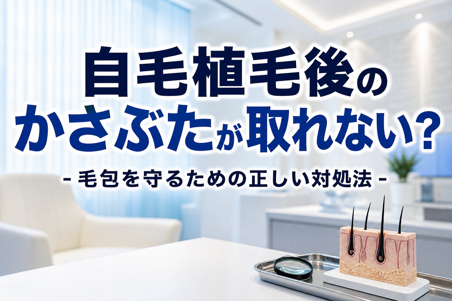 自毛植毛後のかさぶたが取れない?毛包を守るための正しい対処法