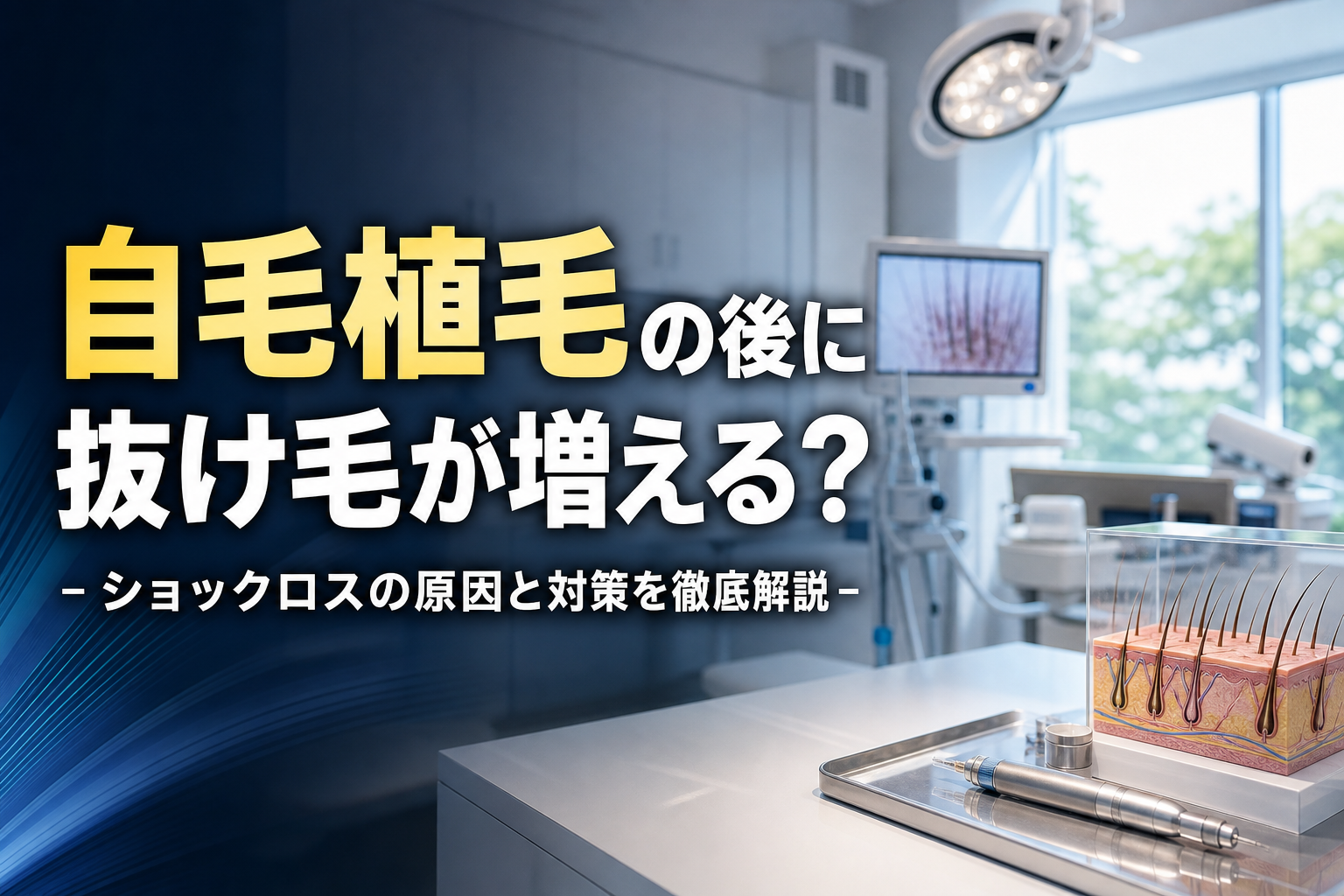 自毛植毛の後に抜け毛が増える？ショックロスの原因と対策を徹底解説