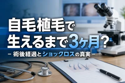 自毛植毛で生えるまで3ヶ月？術後経過とショックロスの真実