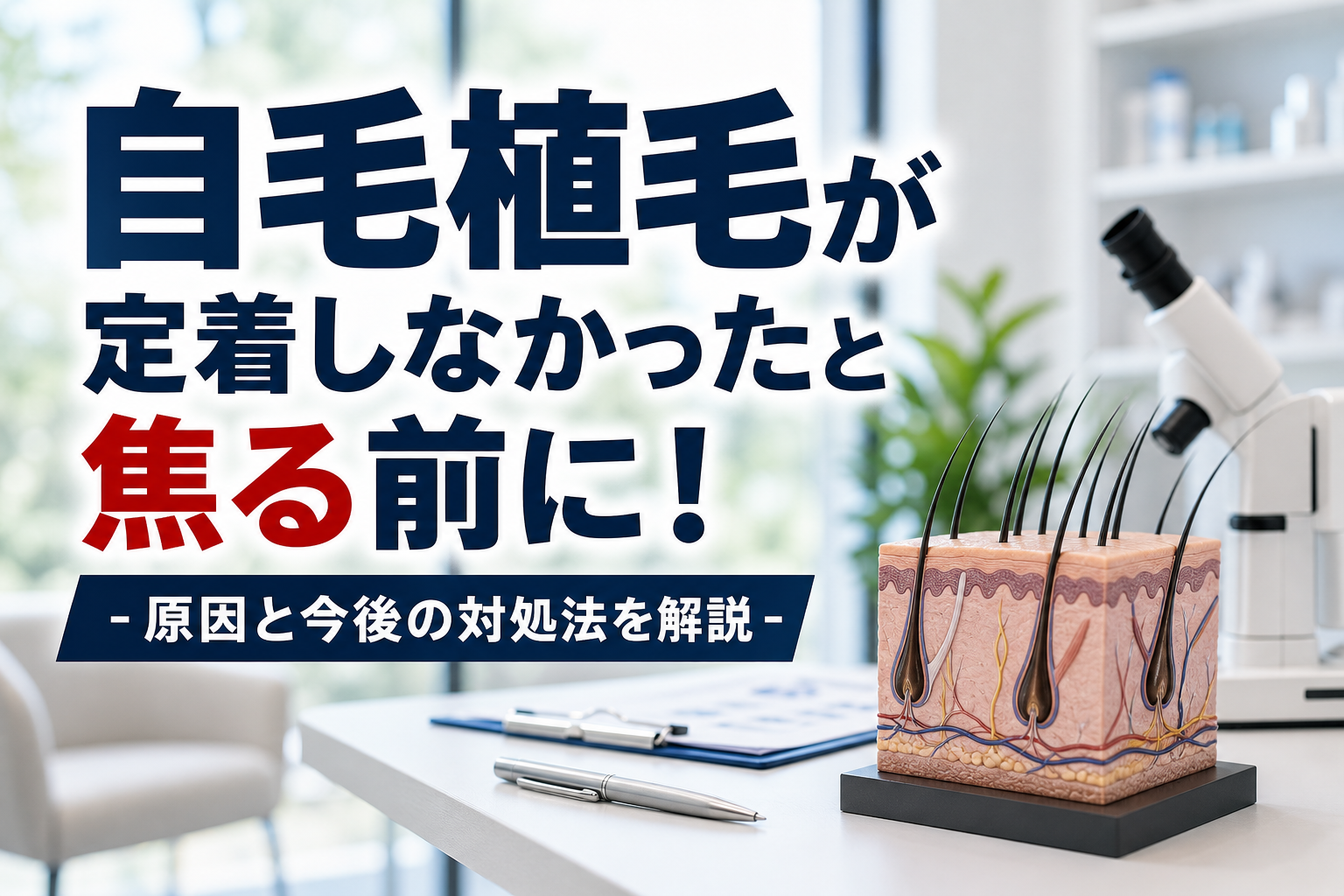 自毛植毛が定着しなかったと焦る前に！原因と今後の対処法を解説