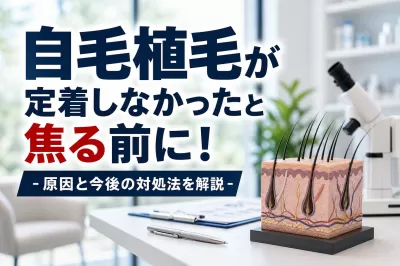 自毛植毛が定着しなかったと焦る前に！原因と今後の対処法を解説