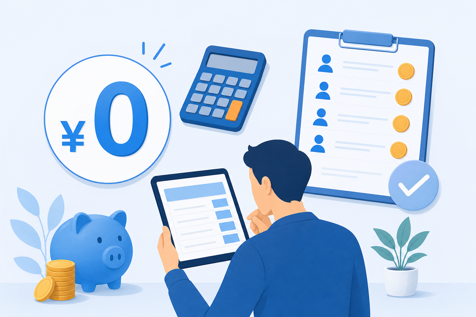A conceptual flat design illustration representing clear and transparent pricing. The image features